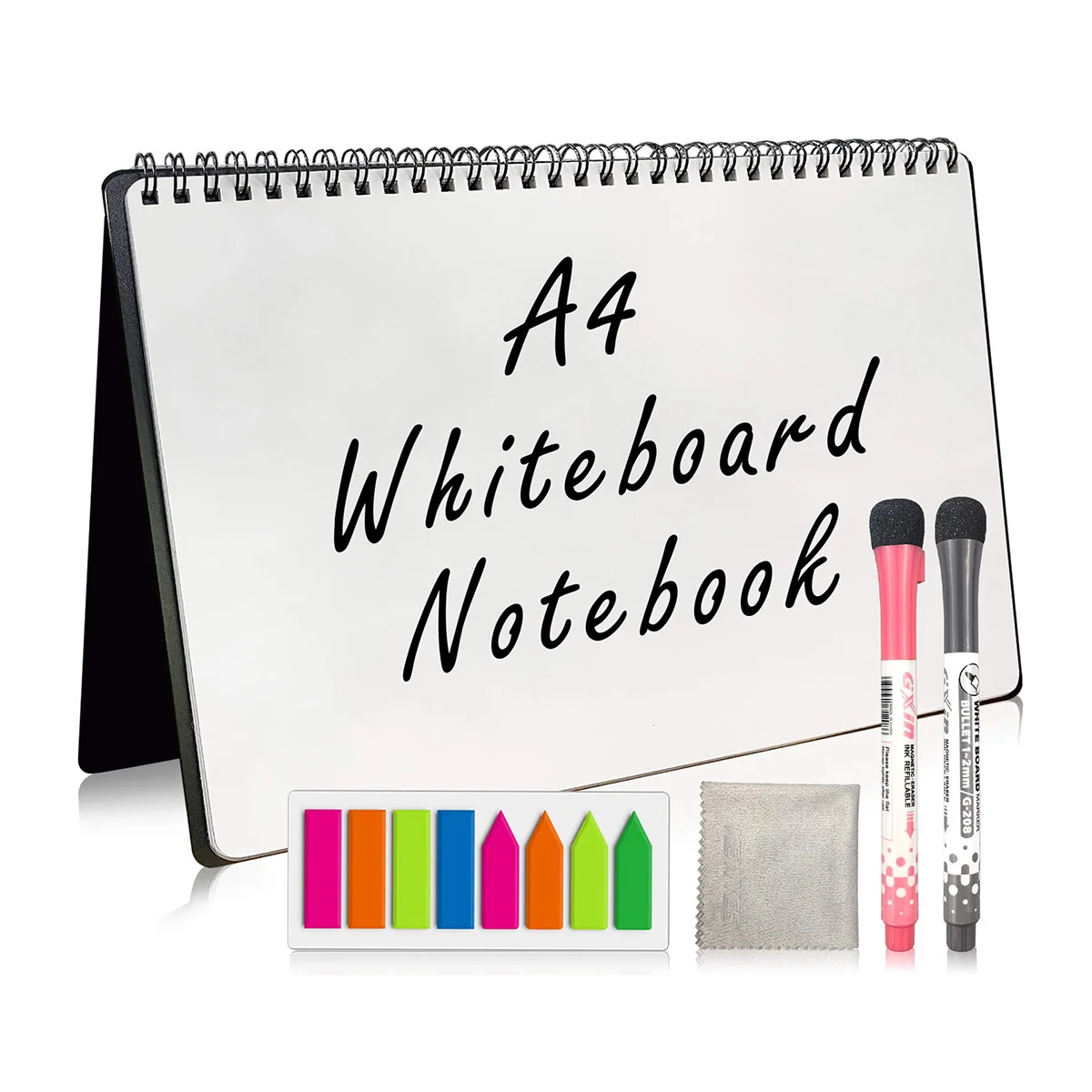 A4 Size Whiteboard Notebook Dry Erase Board reusable Notebook Meeting White Board with Pen Presentation Supplies