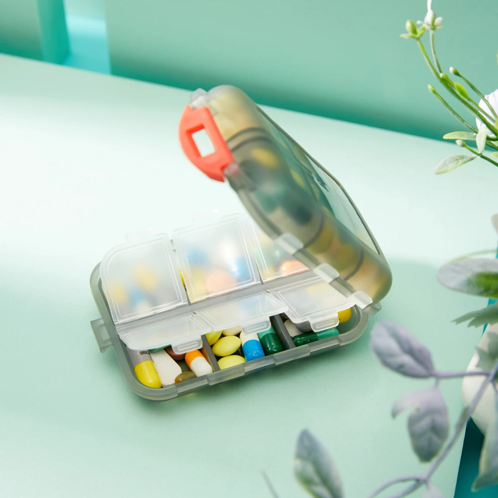 Weekly Portable Travel Pill Cases Box 7 Days Organizer 12 Grids Pills Container Storage Tablets Drug Vitamins Medicine Fish Oils