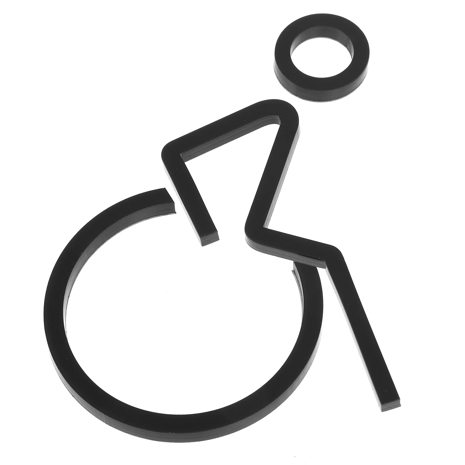 Acrylic Bathroom Signage Disabled Wheelchair Symbol Restroom Sign For Bath Hardware Shower Room Accessories Public