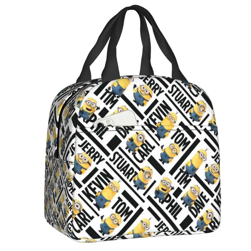 Minions Lunch Bag Women Riutilizzabile Cooler Thermal Insulated Lunch Box Per La Conservazione Della Scuola Cibo Bento Box