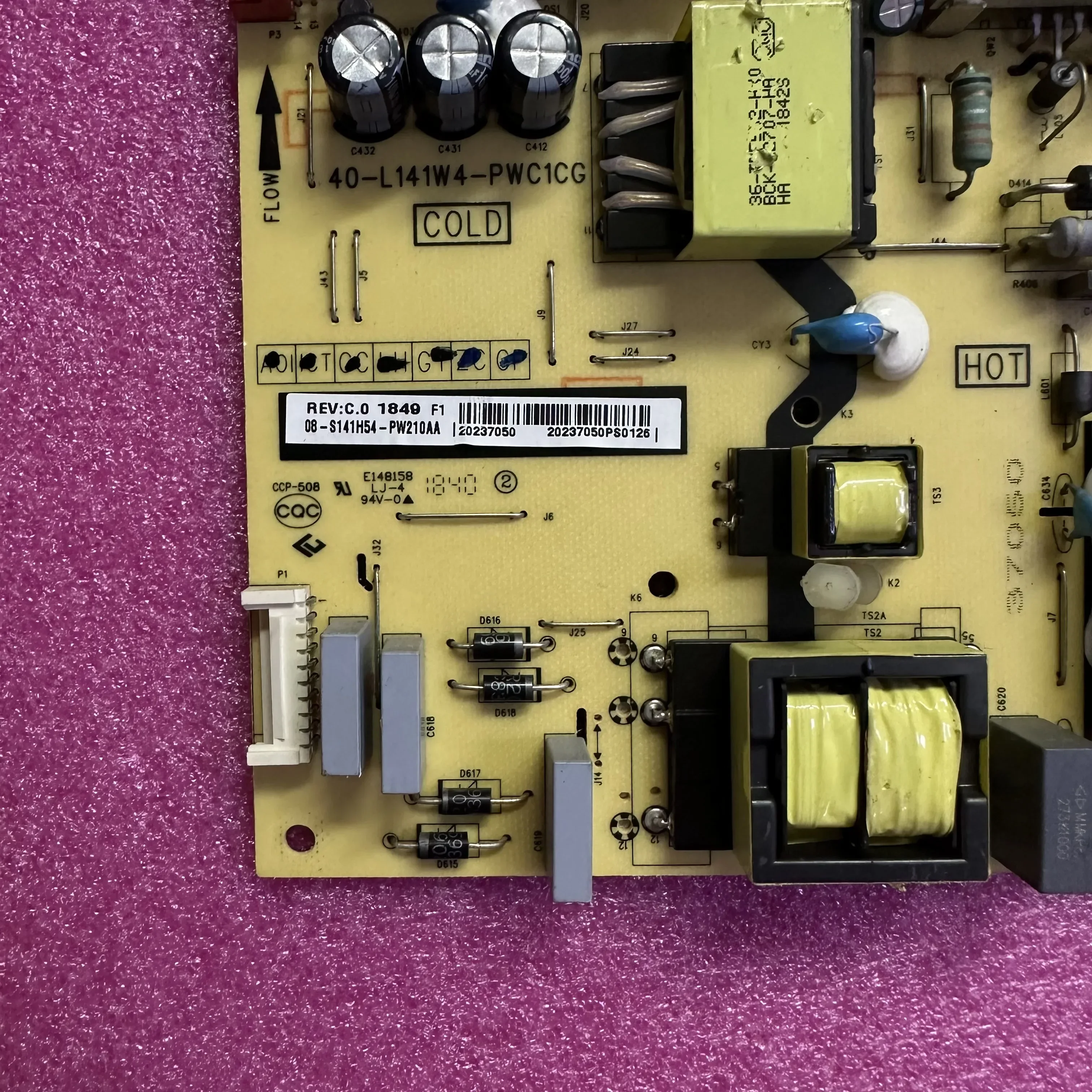 Carte D'alimentation Pour TV TCL 65C815 - 40-L302W4-PWD1CG, Testée Fonctionnelle