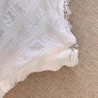 Balletcore Ruffled Mini Skirt with Lace Trim Low Rise Tiered White Skirt Summer Women TeenGirl Y2K Goth Outfit - Image 5