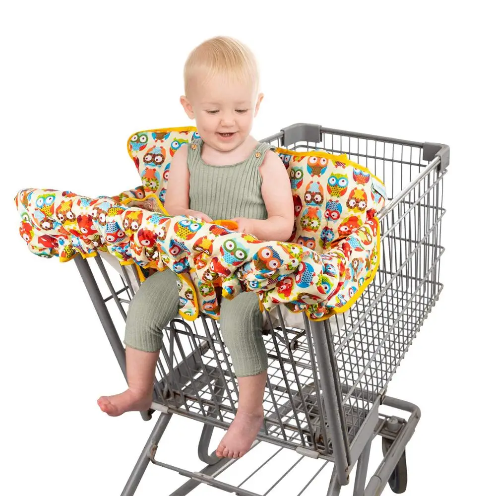 Large Shopping Cart Cushion Cover Reusable Dining Chair Cushion Baby Cart Protection Shopping Cotton