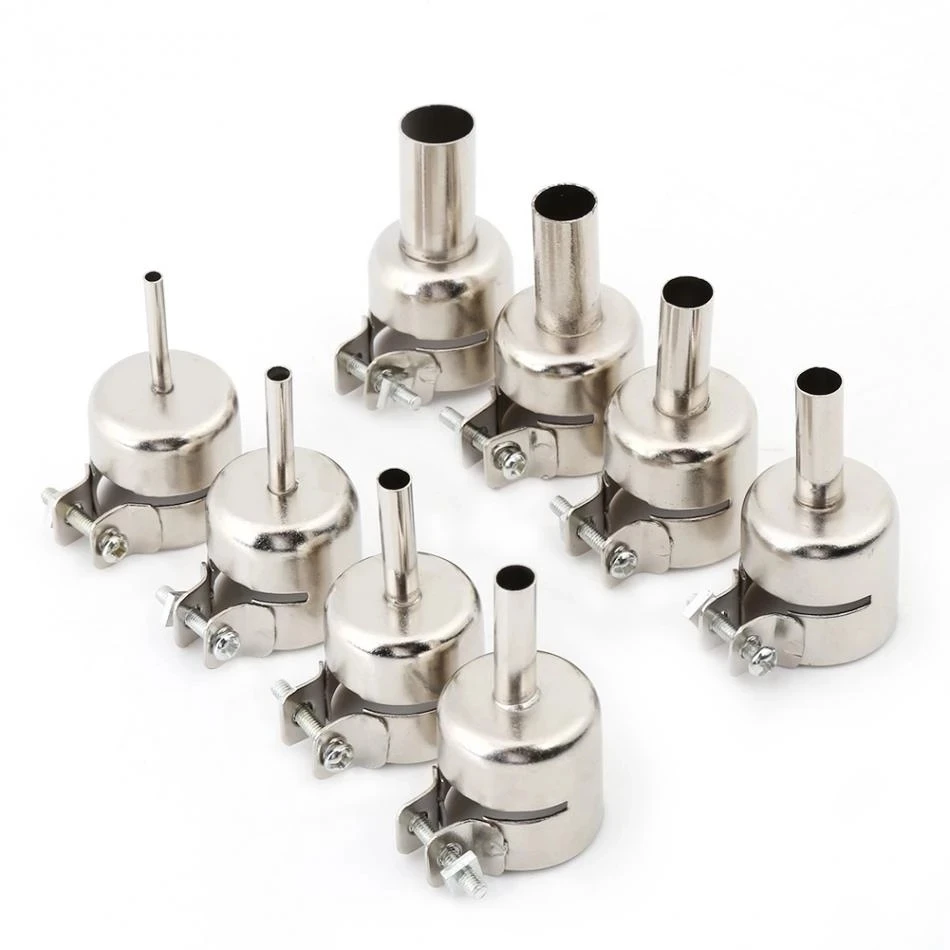 

8pcs Hot Air Nozzle Desoldering Station Soldering Heat Gun Nozzle Soldering Accessories Welding Nozzle 3/4/5/6/7/8/10/12mm