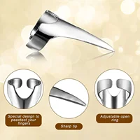 Anneaux de sectionnement capillaire rétro en métal pour femmes, accessoires pour perruques et extensions de cheveux, pour Halloween, cosplay et usage en salon 4