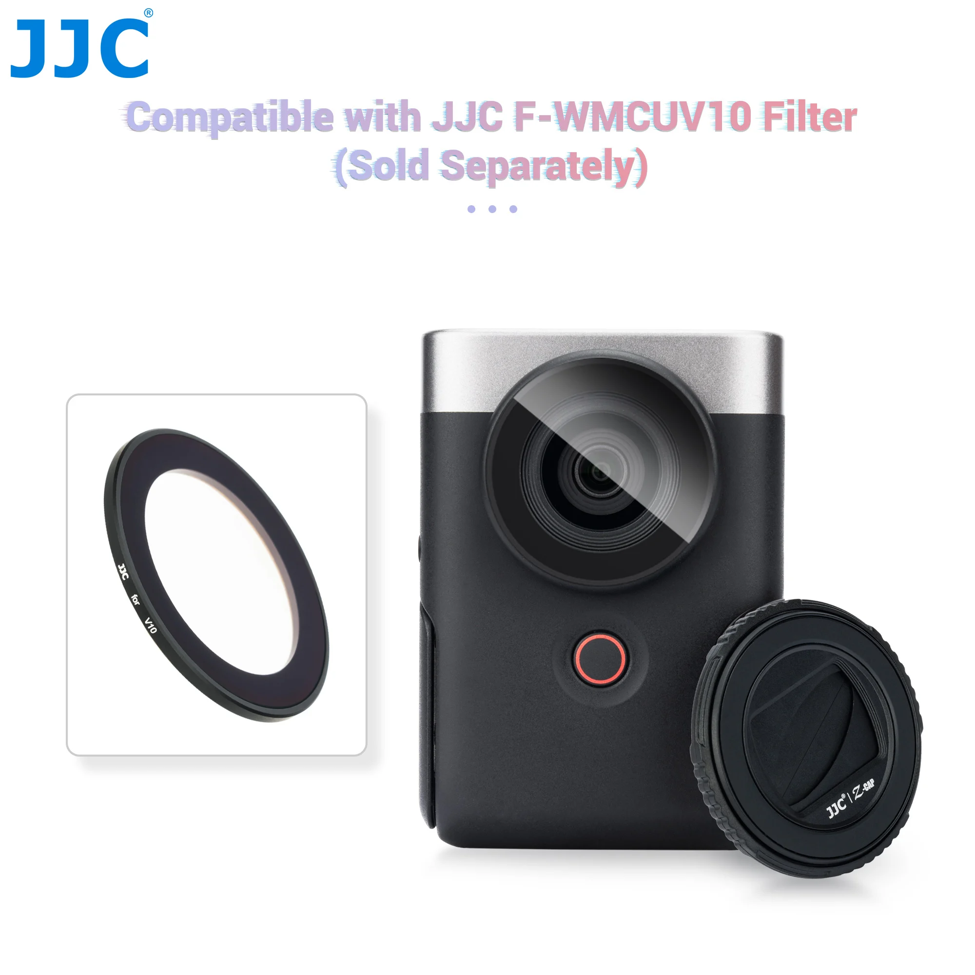 「美品」Canon PowerShot V10+レンズキャップ+専用収納ケース JJC カメラケース キヤノン Canon PowerShot V10 専用 収の通販