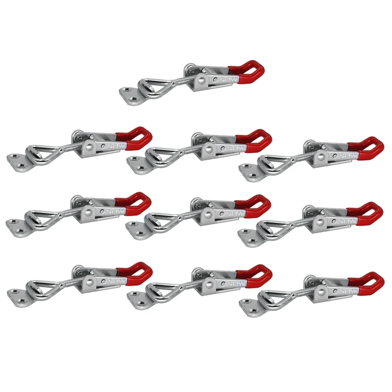 

10Pcs Adjustable Toolbox Case Metal Toggle Latch Catch Clasp Quick Release Clamp Anti-Slip Push Pull Toggle Clamp Tools