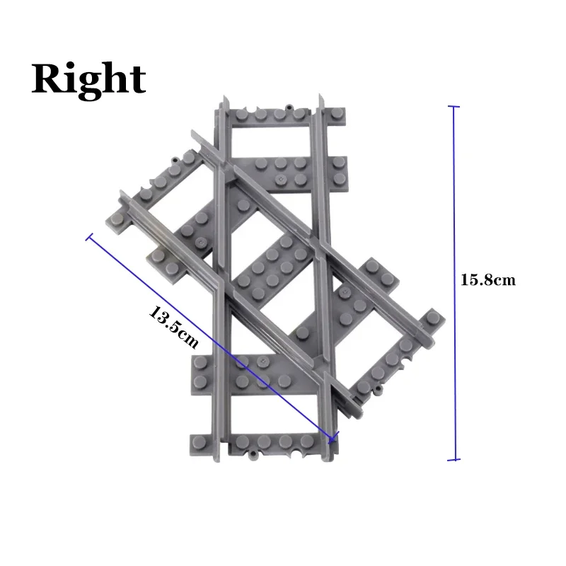 City Train Railway Building Blocks Set - Tracks, Station, and Buffer Stop Bricks Collection