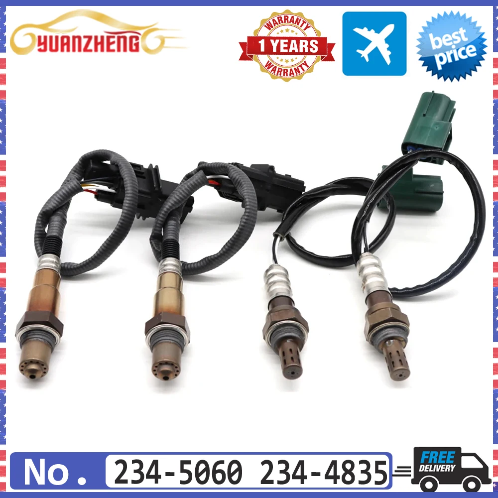 エア燃料比率lambda-o2酸素センサー、インフィニティqx56、nissan-tian-armada-pathfinder、58-l、234-5060、234-4835、新品、4個