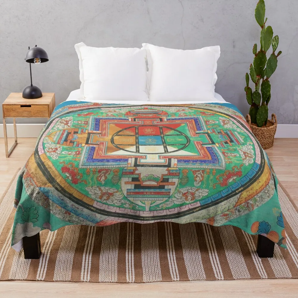 

Буддийская мандала, художественное одеяло Thangka, Тканое одеяло