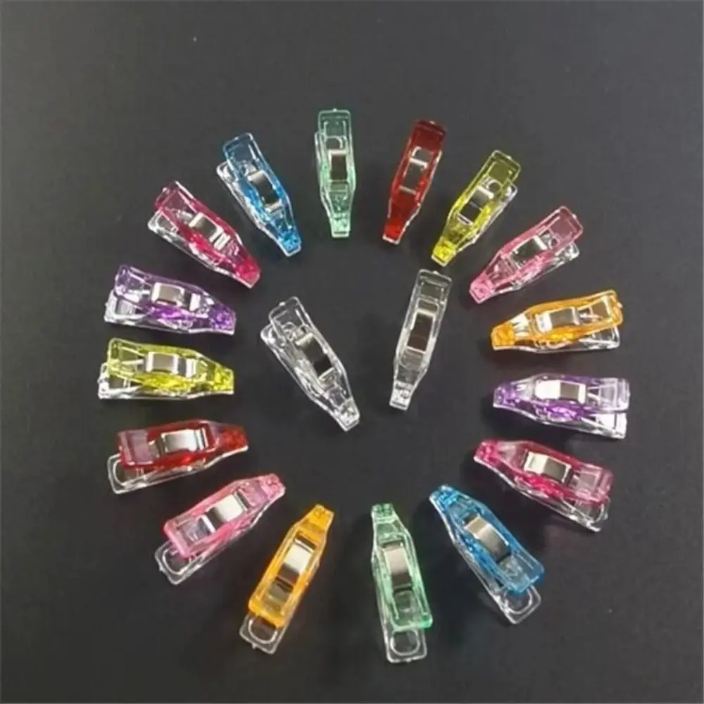 혼합 색상 고정 클립, 데스크탑 보관 클립, 다기능 DIY 패치워크 뜨게 클립, 50 개