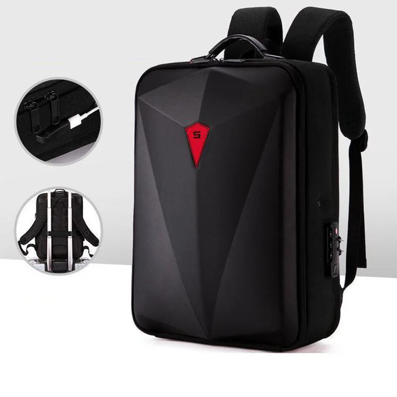 

New Large Capacity 17 "usb Business Waterproof Double Shoulder Computer Backpack Computer Shell Bag Men's Travel Backpack