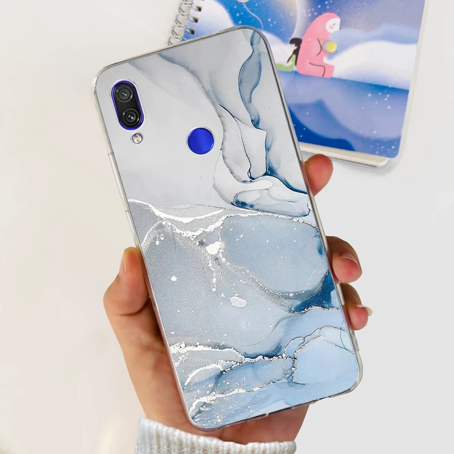 Fashionable Clear Silicone TPU Phone Case - Painted Design Cover