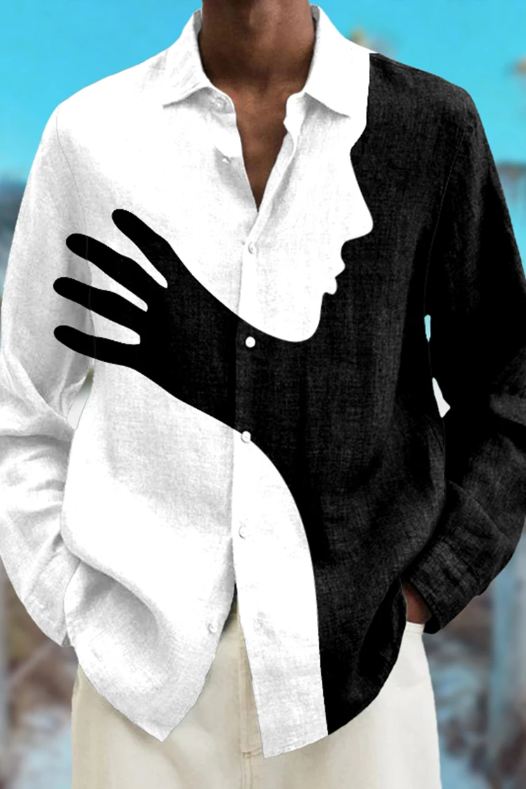 2023 Fashion Abstract 3D Printed Long sleeved Shirt Holiday Party Top Men's Clothing Extra Large T-shirt Harajuku Camissa - Image 5