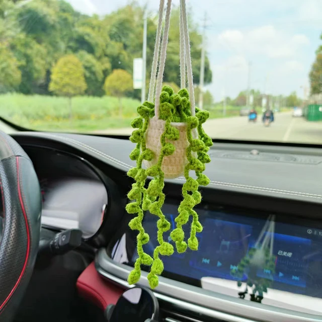 Auto Pflanze handgemachte Häkeln hängenden Korb Charme Rückspiegel