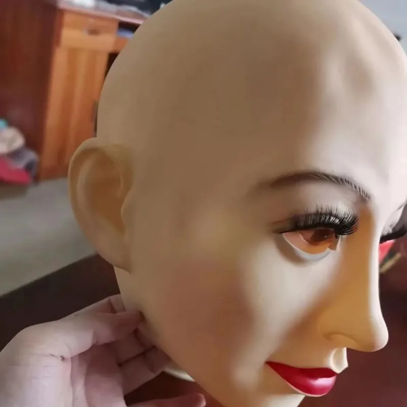 Maschera in Silicone per Viso Umano, Maschera Femminile Bellissima, Maschera Integrale per Uomini e Donne - immagine 2