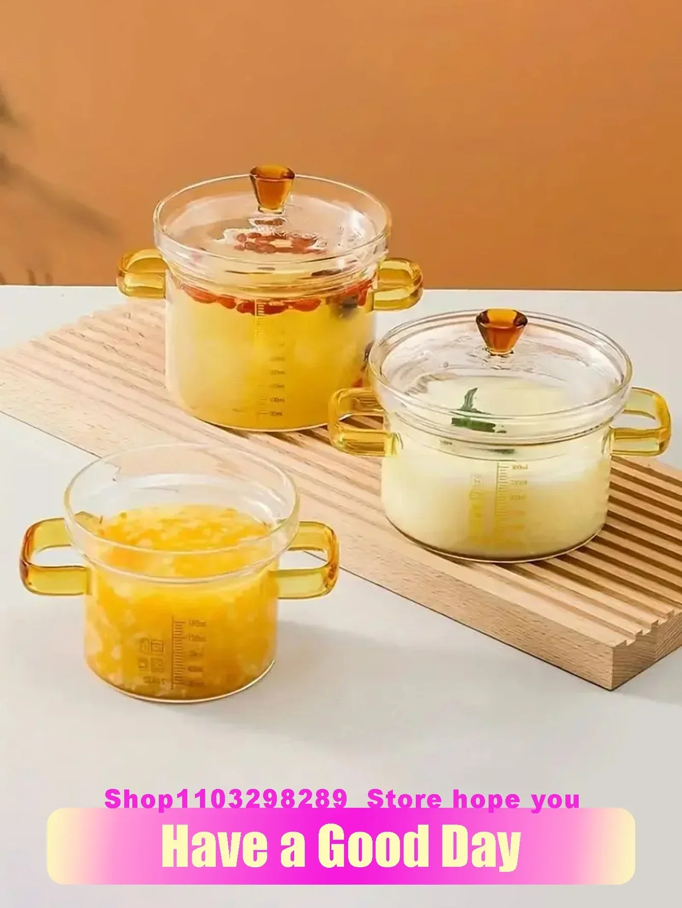 Stockpot Transparent Glass Stockpot Binaural Soup Pot Noddle Bowl Lid Household Stew Pot for Cooking Cookware Kitchen Accessories glass stock pot