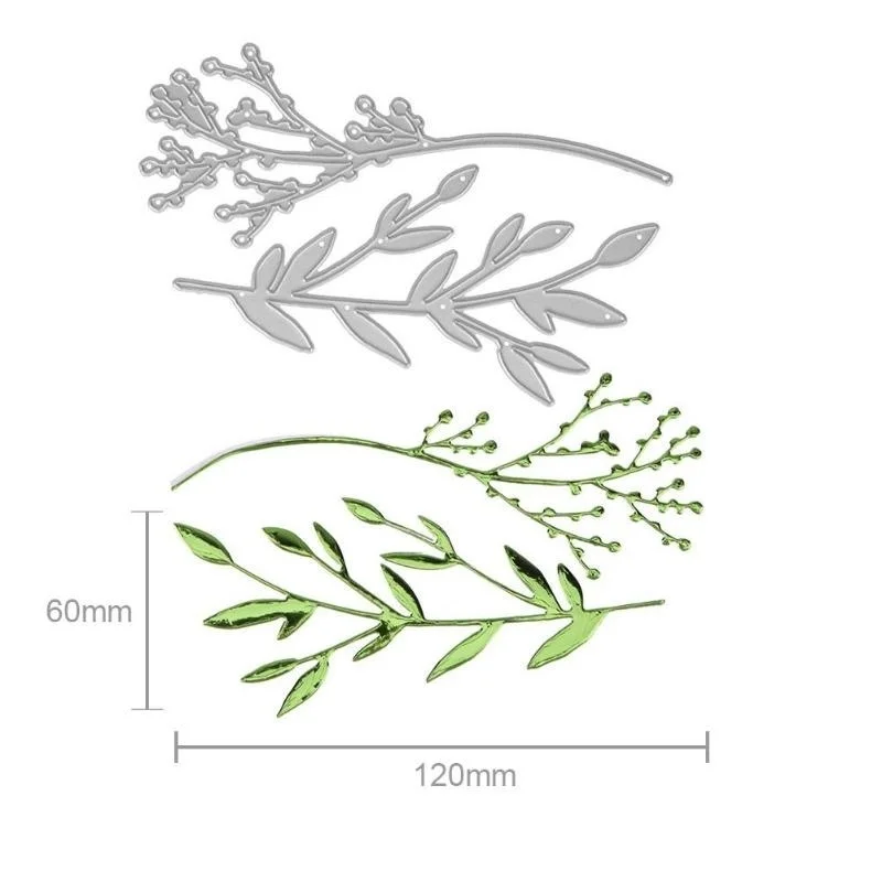 2pcs/set  Branches DIY Metal Cutting Dies Scrapbooking Album Photo Decorative Embossing Crafts Paper Card images - 6