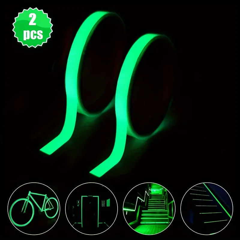 1 Roll of Luminous Safety Tape-Self-Adhesive Luminous Tape for Home Decoration and Safety Warning