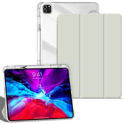 Premium TPU Silicone Shockproof Smart Tablet Case with Pencil Holder for iPad 9.7 5th 6th (Gray)