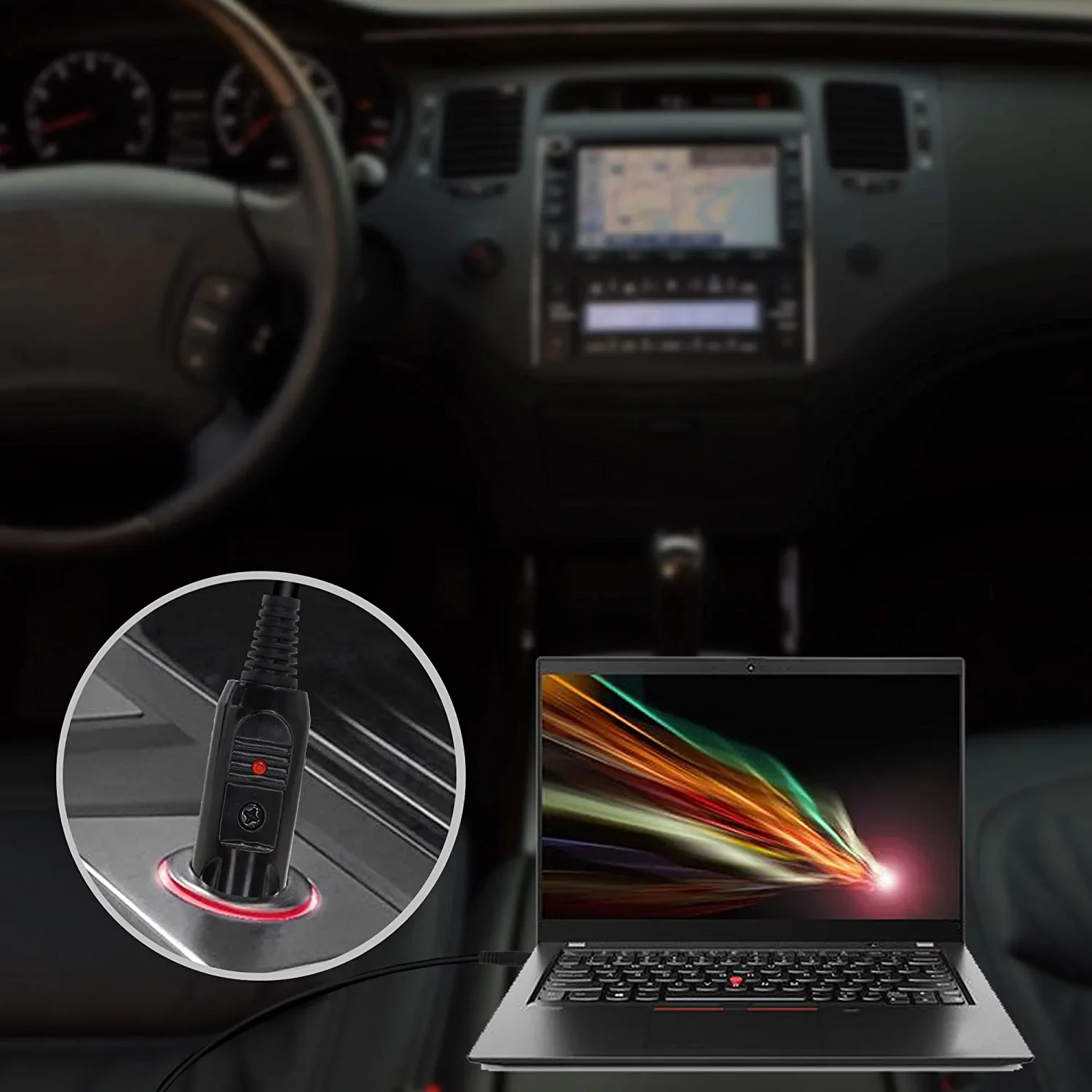 Carregador de Carro Cabo de Alimentação 12v Cabo para Dvr Alto-falantes Bluetooth Câmera Gpslaptop Dc7909 7.9x5.5 mm - Image 6