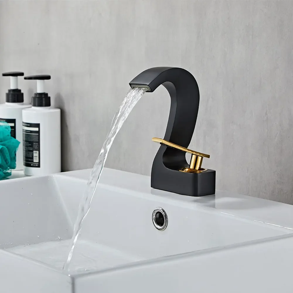 Mitigeur de lavabo noir mat en laiton robinet de salle de bains pas ch Mitigeur de lavabo noir mat en laiton robinet de salle de bains pas ch