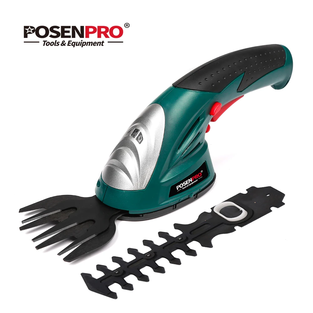 7.2V Cordless Grass Hedge Trimmer 2in1 Battery Rechargeable Shear Hedger PGHT7.2 Cordless Garden Tool posenpro electric hedge trimmer