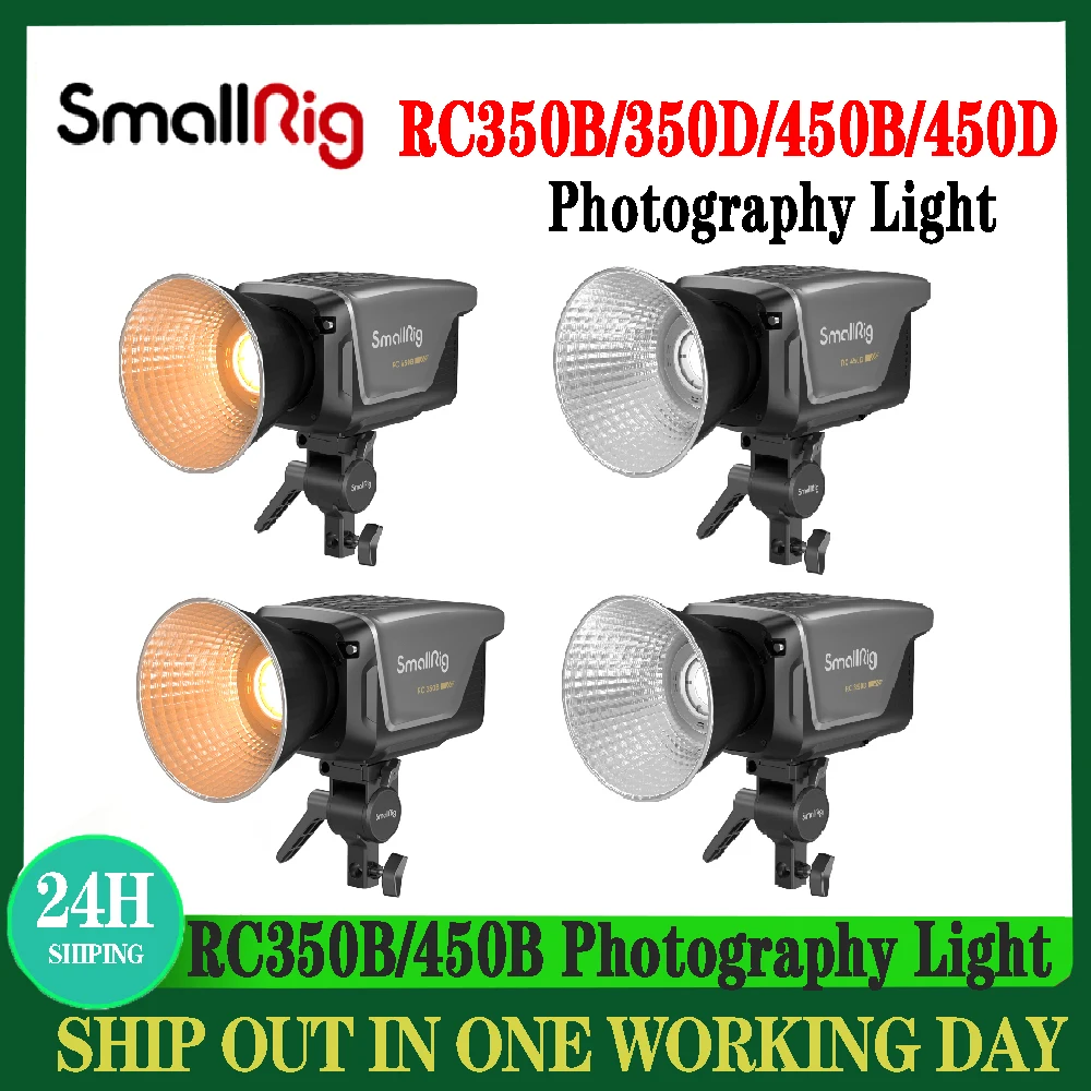 SmallRig-RC350B/350D/450B/450D 2 색 2700-6500K LED 비디오 사진 조명 블루투스 앱 제어 카메라 비디오 인터뷰, 촬영용 사진 영상 촬영 조명