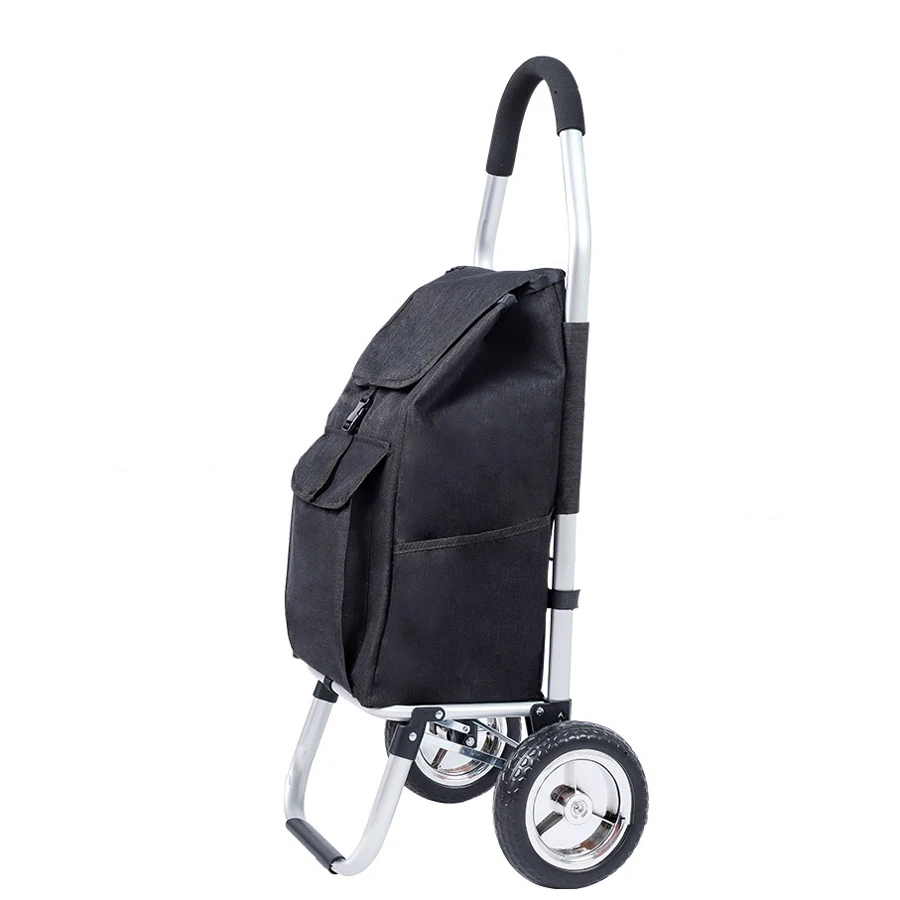 Fold Shopping Cart with Remove Bag and 21 cm Wheels 40 L Capacity Aluminum Alloy Frame