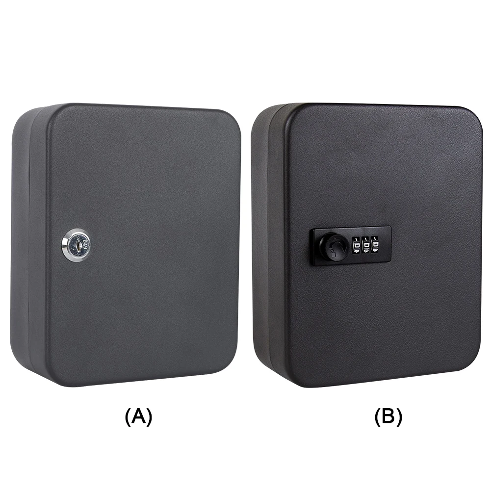 Description Picture 5 of itemKey Box Wall Mounted 20 Key Hooks Locking Key Organizer with Key/Code Lock Key Storage Lock Box Key Cabinet Security Lock Box