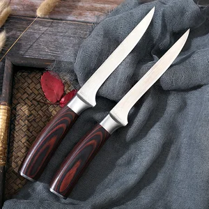 Damascus Boning Knife, Special Meat Joint Factory for Slaughter, Split Shaving Meat Knife, Wood Handle