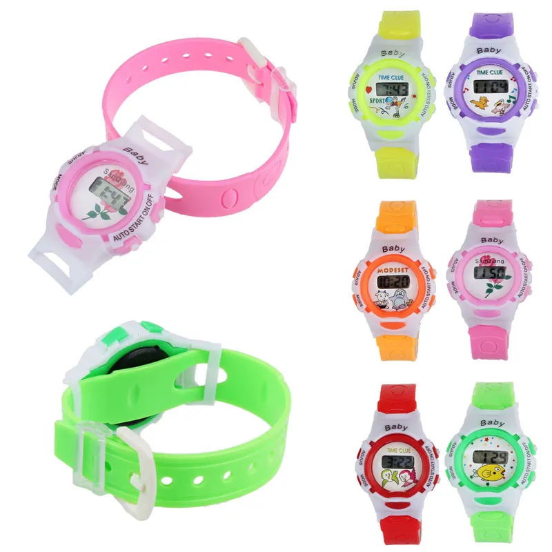 

Colorful Boys Girls Students Watch Time Electronic Digital Wrist Sport Watches Baby Gifts reloj montre Hot Sale