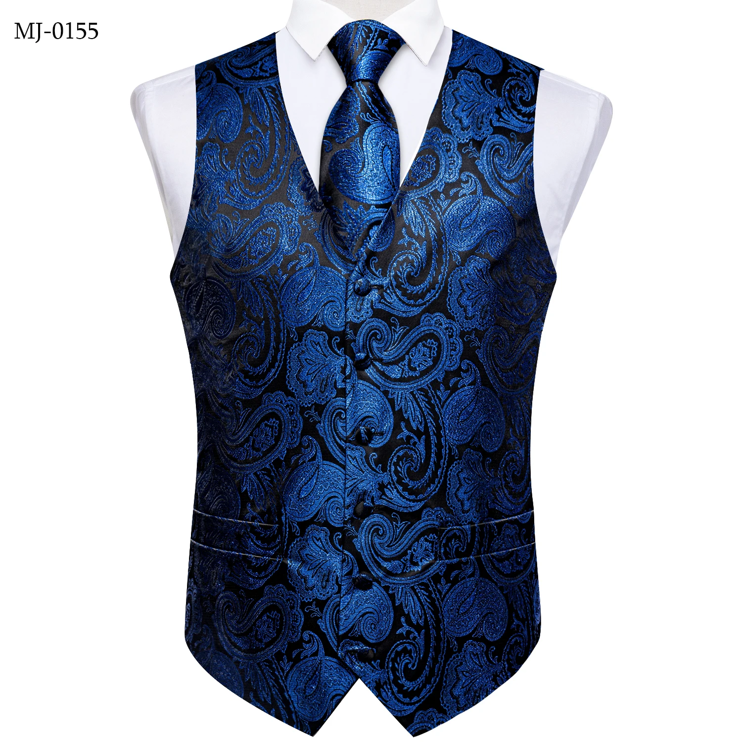 jacquard colete masculino 4 pçs colete gravata