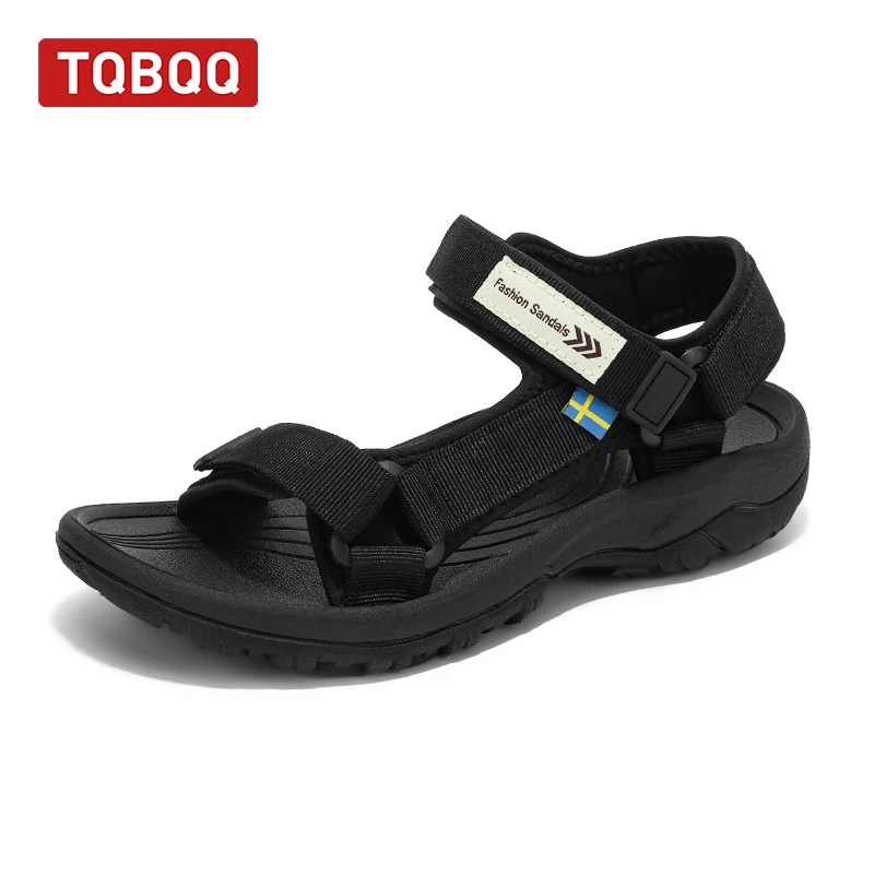 صنادل نسائية صيفية عصرية بنعل سميك غير قابلة للانز...