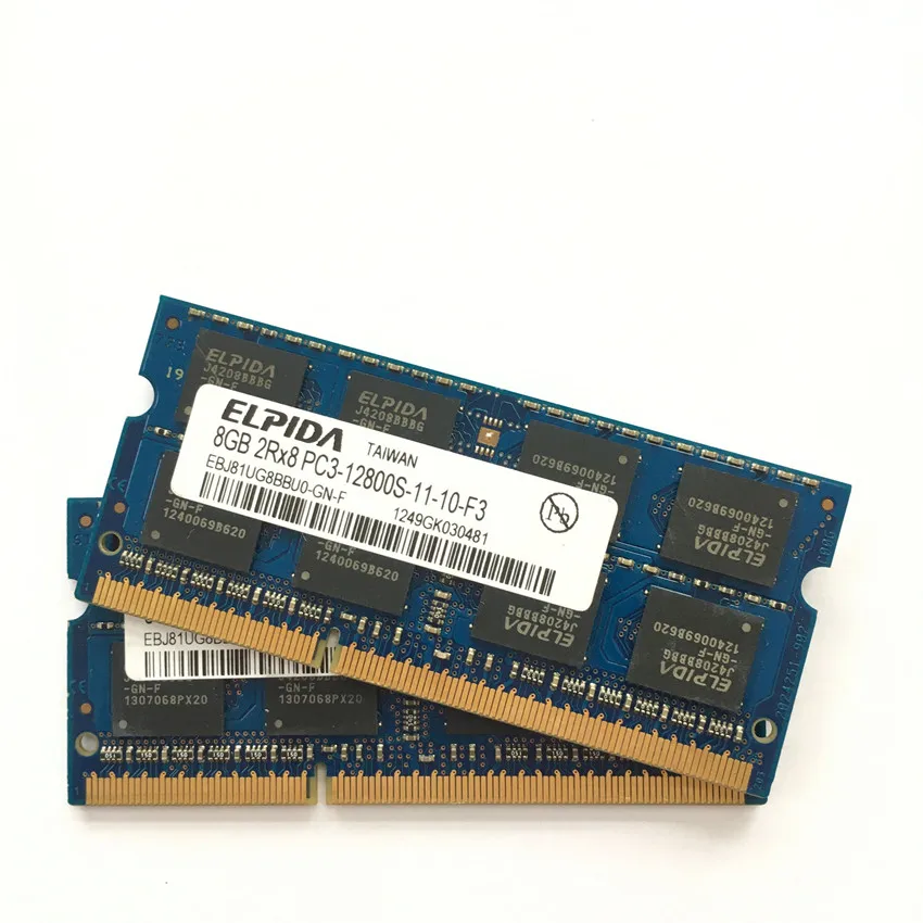 ELPIDA 4GB 8GB 1Rx8 2RX8 PC3 PC3L 12800S DDR3 1600Mhz 4G 8G Laptop