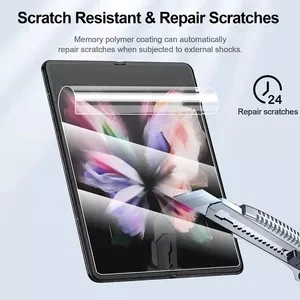 Film Hydrogel à couverture complète, 2 pièces, pour Samsung Galaxy Z Fold 3 Fold 4 Fold 5 protecteur d'écran – Image 6