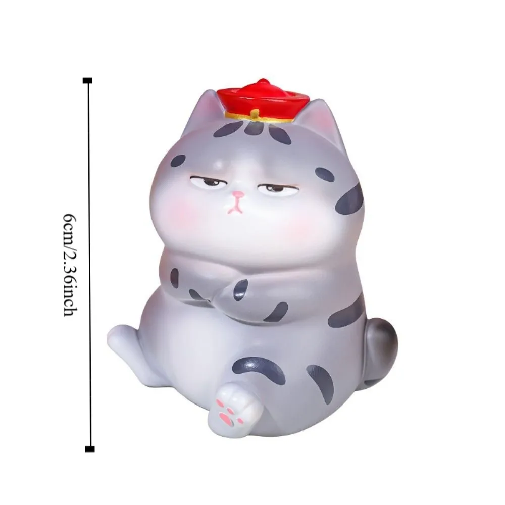 Supremo Cat Supremo Cat Ornament Miniature Wealth Crafts Mini Resin Doll Cartoon Funny Cartoon Cat Ornaments Kids Gift