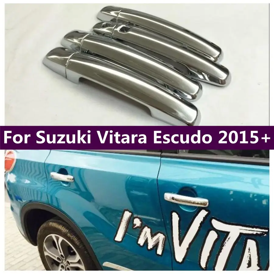 

Car Accessories Side Door Handle Decor Cover Cap Trim With Smart Key Hole For Suzuki Vitara Escudo 2015 - 2019 Exterior Chrome