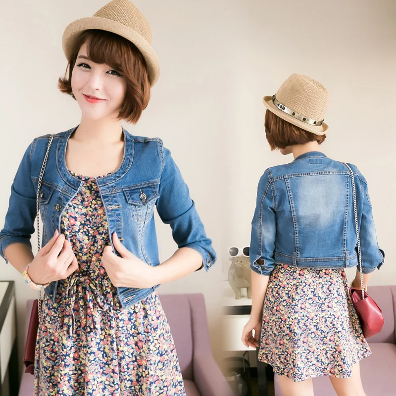 Casual Denim Jacket Women Basic Coats 