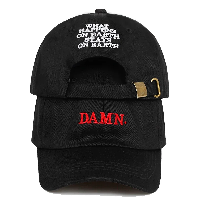 Unisex DAMN Embroidered Baseball Cap - High Quality Cotton Hip Hop Hat for Men & Women, Spring Summer Sun Hat