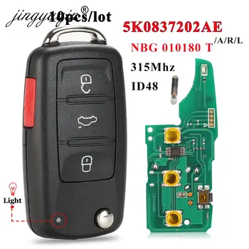 10 pz 315Mhz 5K0837202AE /A/R chiave A distanza per VW Jetta CADDY GTI Golf Passat Tiguan Touran Beetle Transporter Multivan Caravelle