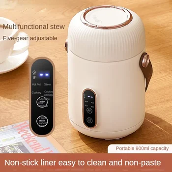 220V 900ML  Stewing Cup Multi Cooker Portable Slow Cooker Mini Hot Pot Porridge Cooking Machine Toaster oven Bread maker 1