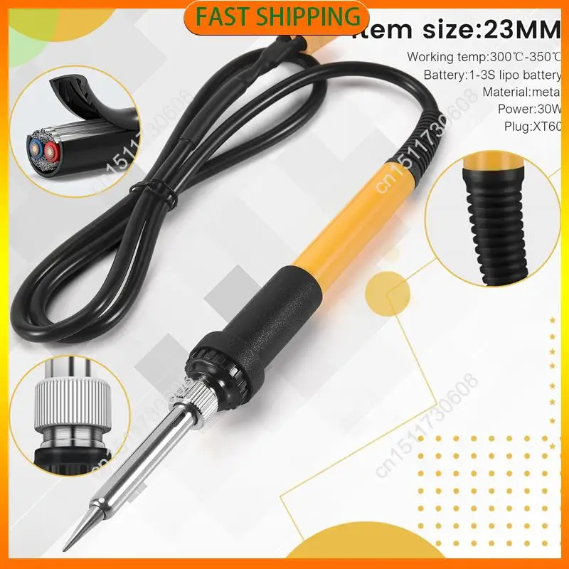 Buy Now Portable Soldering Iron - Xt60 Connector - Use With 3S 12V Lipo Battery - Perfect For Drones Rc Equipment, Electronics R