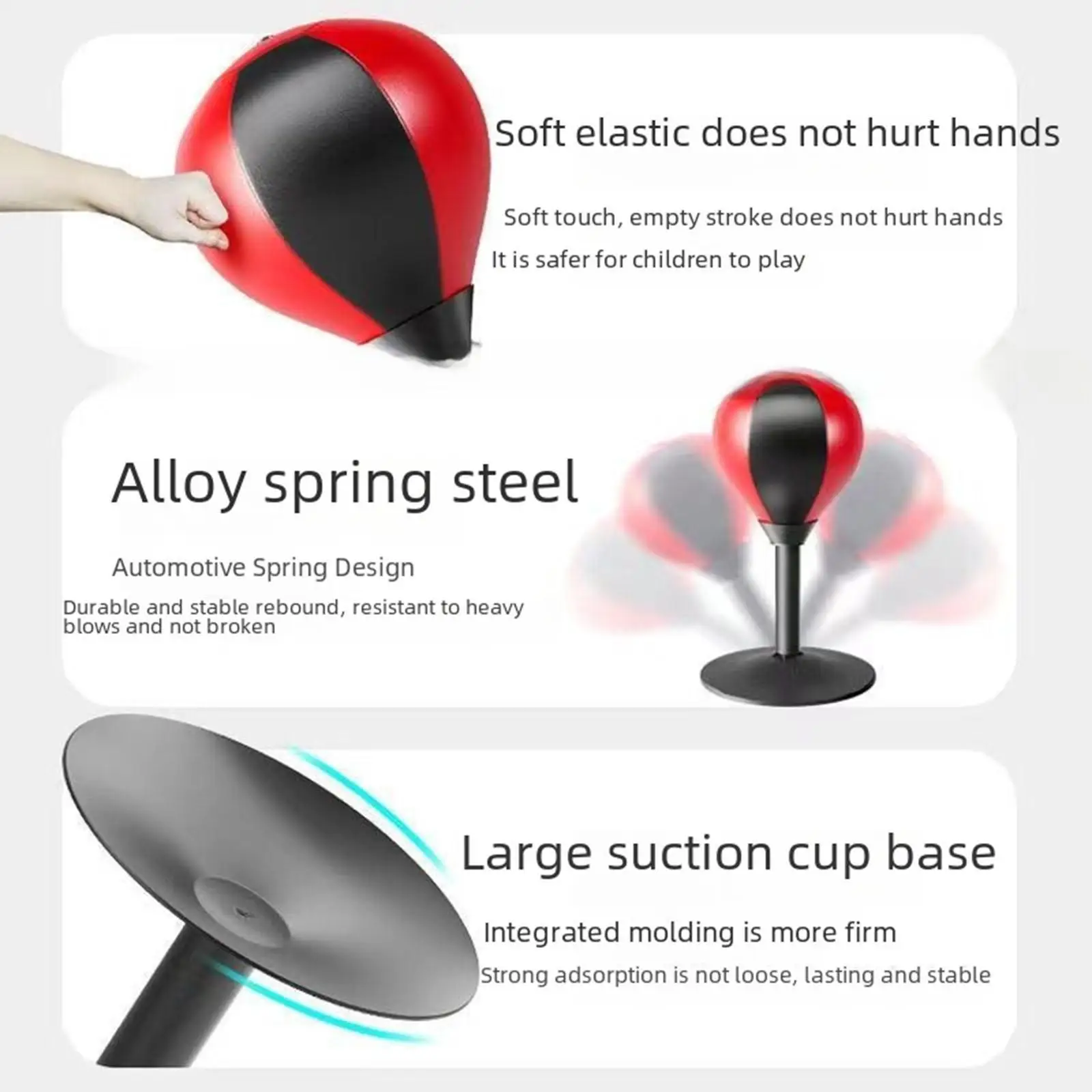Desktop Punching Bag Equipment Gear Thanksgiving Gifts Heavy Duty Counter with Suction up Boxing Bag Speed Ball with Kids Gloves