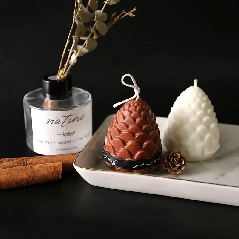 Christmas Pine Cone Candle Silicone Mould 3D Scented Candle Resin Mould Creative Pastry Cupcake Silicone aromatherapy candle mold silicone mold silicone candle molds silicone candle mold candle mold