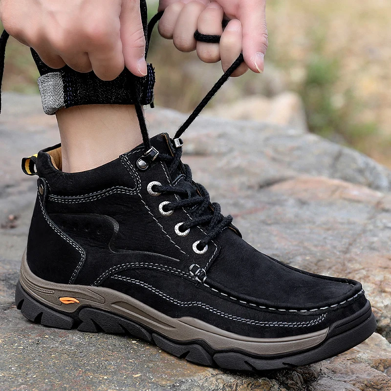 Luxuriöse Herren Motorradstiefel Aus Leder Mit Winterfutter_voghion.com