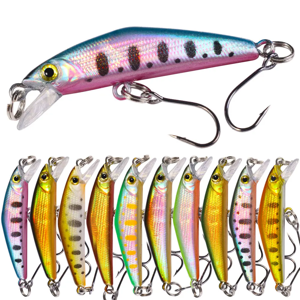 1pcs 4.3cm 1.6g Pesca Stream micro Fishing Lure Sinking Minnow Artificial Hard Bait For Bass Carp Pike SalmonTrout Panfish Lure