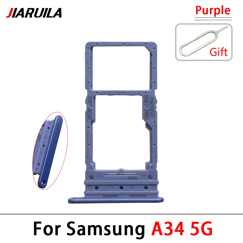 Neue Dual Sim Karte Für Samsung A34 A42 5G A54 Sim Karte Slot Tray Halter Sim Kartenleser Buchse ersatz Teile + Pin – Detail 3