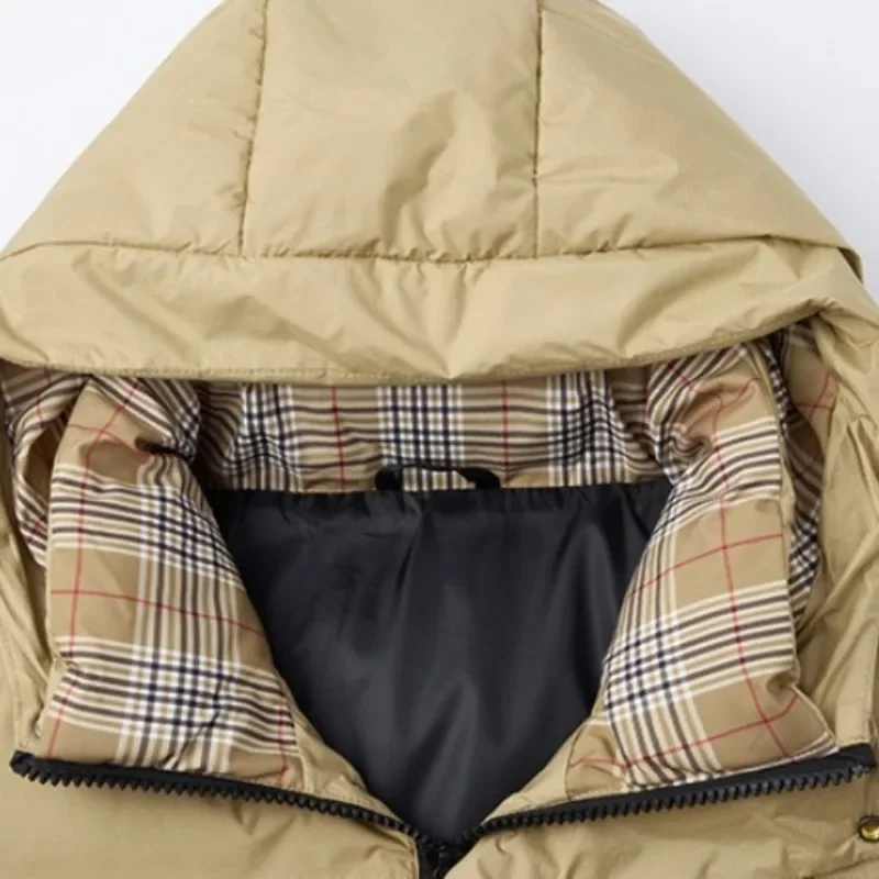 Autumn and Winter New Youth Fashion Trend Men's Hooded Coat Casual Cotton Coat