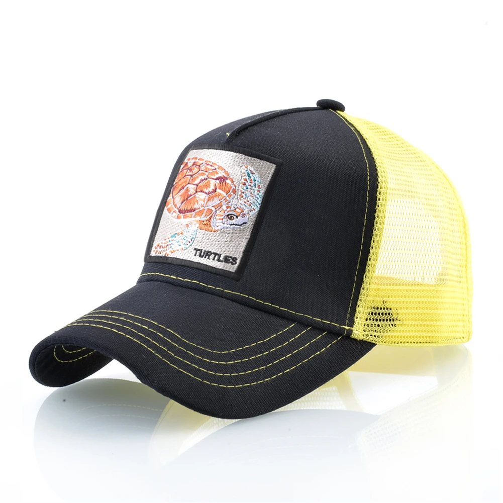 Men's Patch Baseball Caps Embroidery sea turtle pattern hat Outdoor Mesh Visor sun Snapback Cap Women Trucker Casquette bonnet
